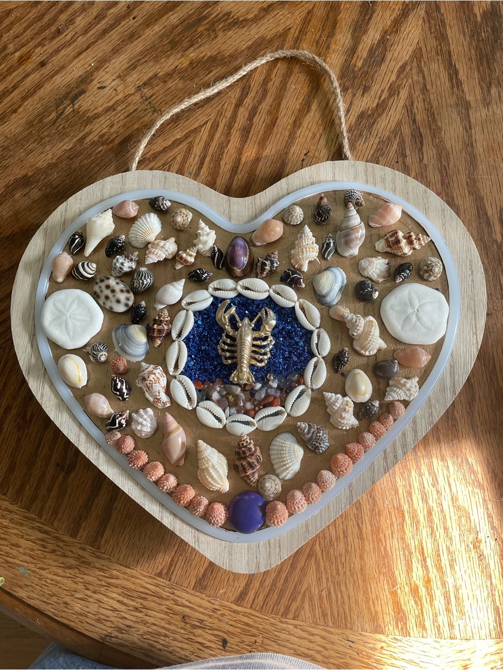 Handmade Shell wall Decor with light